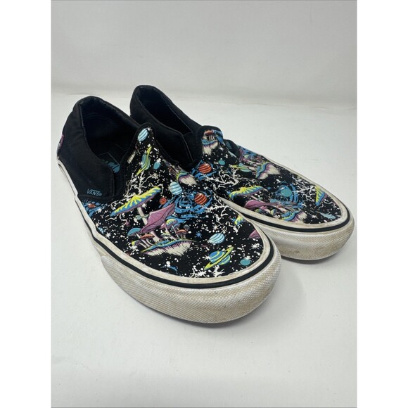 Vans Slip On Cosmic Glow Galaxy Size 7.5 Men  9 Women Glow In The Dark Mushrooms main image 8